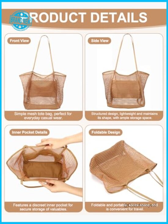 Bohemian Summer Accessories Set Straw Hat Mesh Tote Sunglasses Earrings main image 7